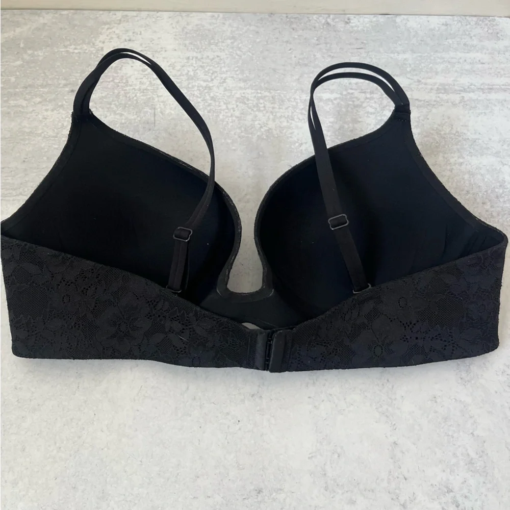 Victoria's Secret Angels Secret Embrace Bra 38D Black Smooth Lace - Picture 2 of 3